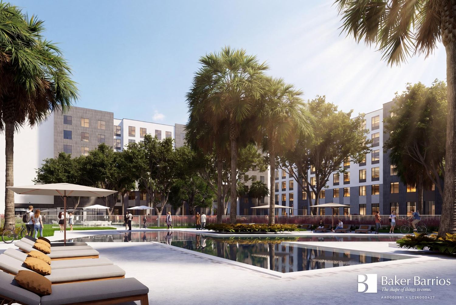 Resort-style pool and amenity deck
